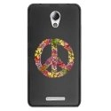 TPU1LENOVOBPEACELOVE - Coque souple pour Lenovo B avec impression Motifs Peace and Love fleuri