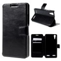 WALLETLENOVOK3NOIR - Etui type portefeuille pour Lenovo K3 et Lenovo A6000 coloris noir rabat latéral articulé fonction