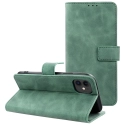 WALLTENDER-IP11VERT - Etui type portefeuille iPhone 11 vert avec rabat latéral fonction stand