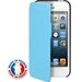 ETUICOXFOLIP5BLEU - ETUICOXIP5MIFB Etui coque bleu Folio pour iPhone 5s made in france