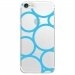 TPU0IPHONE7RONDSBLEUS - Coque souple pour Apple iPhone 7 avec impression Motifs ronds bleus