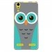 TPU0LK3CHOUETTE1 - Coque souple pour Lenovo K3 avec impression Motifs chouette bleue et grise