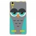 TPU0LK3CHOUETTE2 - Coque souple pour Lenovo K3 avec impression Motifs chouette endormie bleue et grise