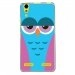 TPU0LK3CHOUETTE4 - Coque souple pour Lenovo K3 avec impression Motifs chouette endormie bleue et rose