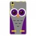 TPU0LK3CHOUETTE5 - Coque souple pour Lenovo K3 avec impression Motifs chouette mauve et grise