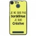 TPU150FHELIUMBORDELIQUEJAUNE - Coque souple pour Archos 50F Helium avec impression Motifs Je ne suis pas bordélique jaune