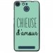 TPU150FHELIUMCHIEUSETURQUOISE - Coque souple pour Archos 50F Helium avec impression Motifs Chieuse d'Amour turquoise