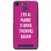 TPU150FHELIUMRAISONFUSHIA - Coque souple pour Archos 50F Helium avec impression Motifs marre d'avoir raison fushia