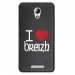 TPU1LENOVOBCOEURBREIZH - Coque souple pour Lenovo B avec impression Motifs coeur rouge I Love Breizh